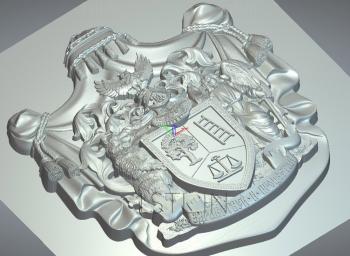 Coat of arms (GR_0343) 3D model for CNC machine